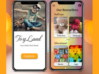 Kids Toy app design