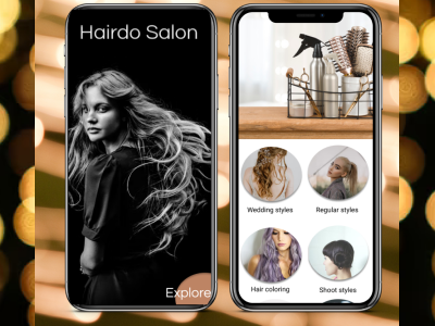 Hair salon app design