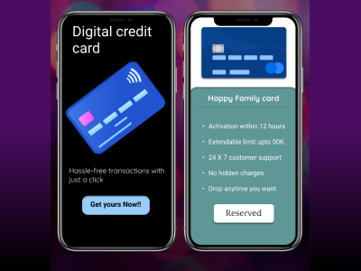 Digital Credit card app design app branding design icon illustration logo ui ux