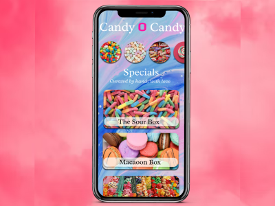 Candy buying app design