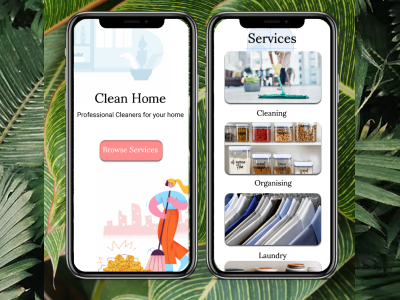 Home cleaning app design animation app branding design icon illustration logo motion graphics ui ux