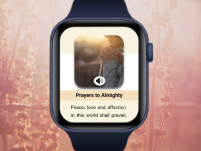 Prayer app design