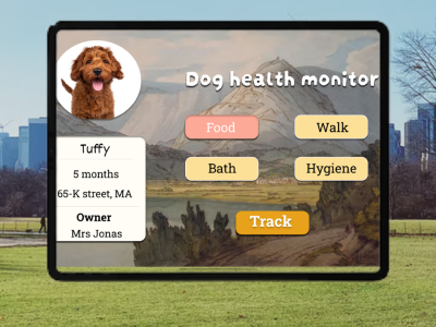 Dog Health Monitor app for iPad 3d animation app branding design graphic design icon illustration logo motion graphics typography ui ux vector