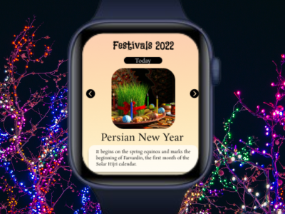 Festival Calendar app design for Apple Watch app branding design icon illustration logo typography ui ux vector