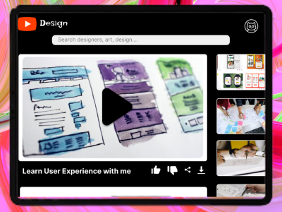 YouTube for Design app design app branding design icon illustration logo typography ui ux vector