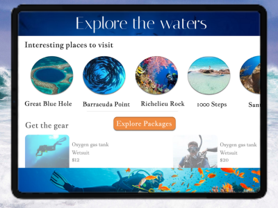 Explore the waters web design