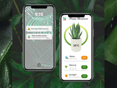 Plant Monitor app design app branding design icon illustration logo typography ui ux vector