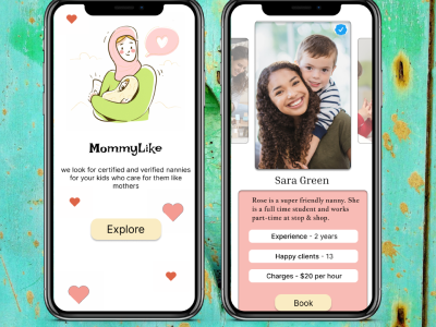 Find a Nanny app design