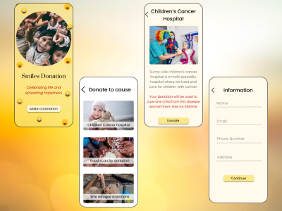 Money Donation app design