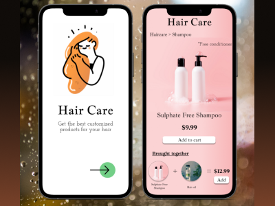 Hair Care app design app branding design icon illustration logo typography ui ux vector