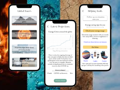Global Issues information app design