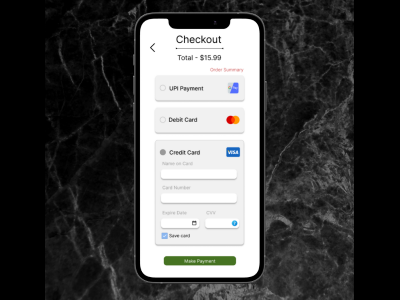 Credit Card checkout design