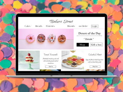 Bakery web app design