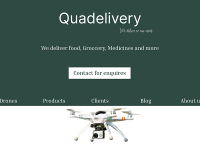 Quadelivery web app design