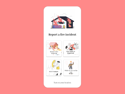 Report Fire incidents app branding design icon illustration logo typography ui ux vector