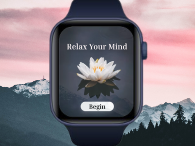 Relax your mind app for Apple watch 3d animation app branding design icon illustration logo typography ui ux vector