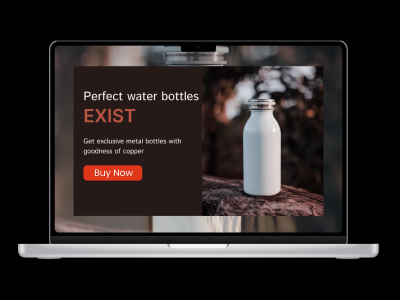 Water bottle website design