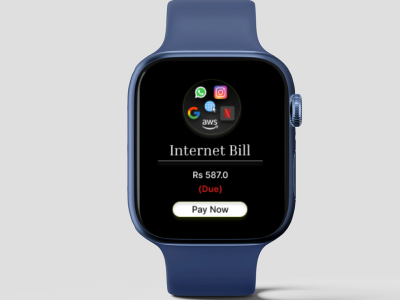 Internet bill payment design for apple watch