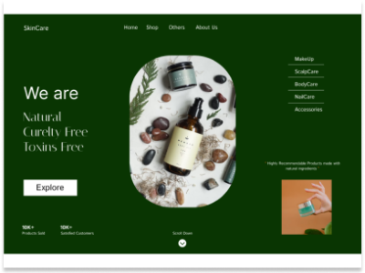 SkinCare- Natural products website design