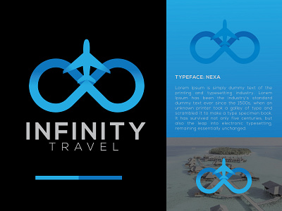 Infinity Travel Logo gradient logo infinity logo logo logo design logo design branding travel logo