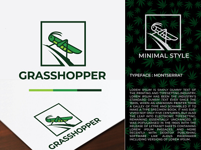 Grasshopper Logo branding logo cannabies logo grasshopper grasshopper logo logo logo design logodesign minimal logo