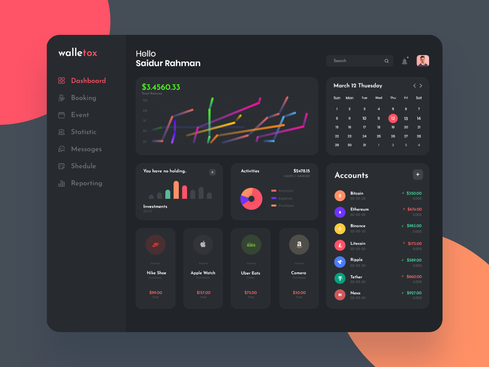 Financial Web Application Design Dark By Nazmul Hassan On Dribbble Financial Web Application Design Dark By Nazmul Hassan On Dribbble
