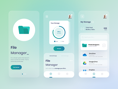File Manager App 2020 app app design clean file manager file upload folder interface ios mobile application product share ui ux web app