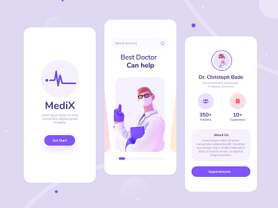 Medix App Design app appointment doctor doctor app health healthcare interface ios medical app minimal product ui ux web app