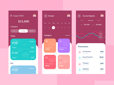 Financial App Exploring app banking bankingapp design finance finance app interface ux wallet wallet app