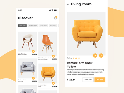 Furniture App Exploration app chair creata creatalab e commerce furniture ios iphone product shop ui ux x