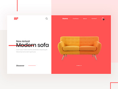 Furniture Homepage Exploration color colour e commerce ecommerce furniture home landing page product shop sofa