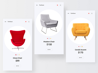 Furniture App app chair e commerce furniture ios iphone product shop ui ux