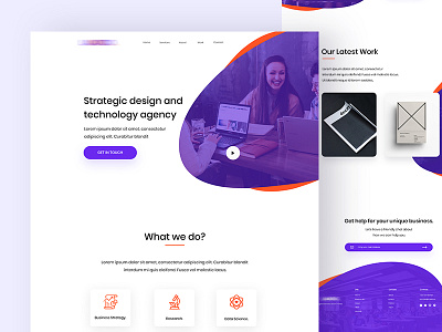 Agency Landing page agency clean flat landing page service ui ux web