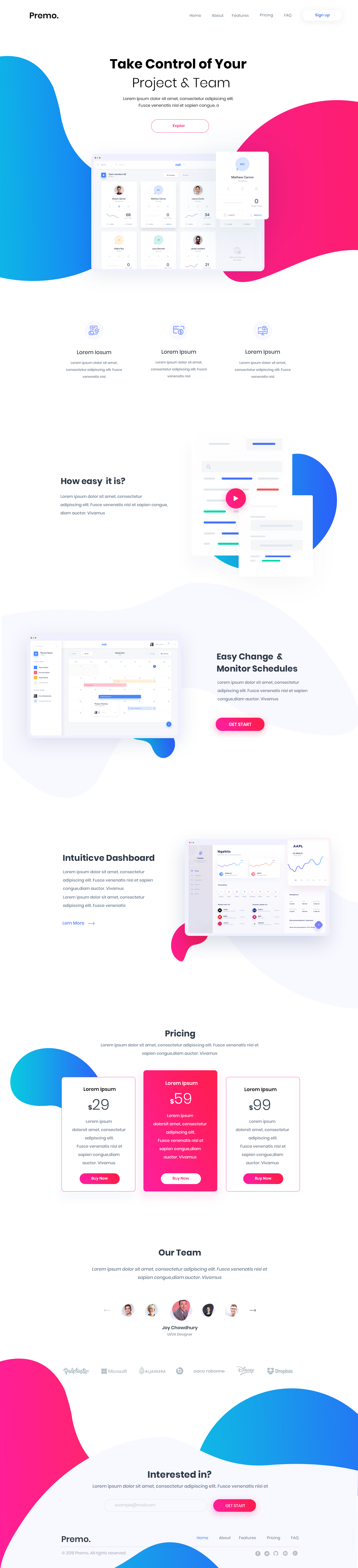 Landing Page by Nazmul Hassan on Dribbble