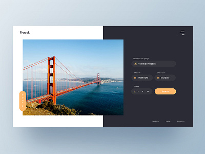 Booking Web Exploration clean header travel travel agency ui uiu ux web