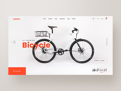 Bicycle E-commerce clean design e commerce interface landing minimal product typography ui ux web