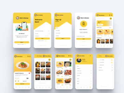 Ririe's Kitchen Food Delivery App animation app icon illustration logo motion graphics ui