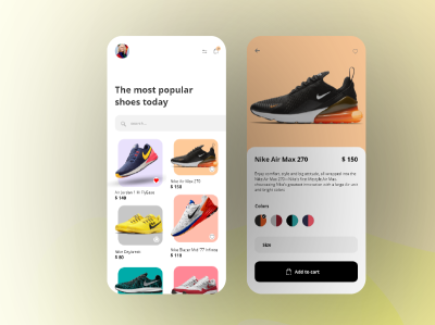 Shoes Store Concept app branding design ui ux