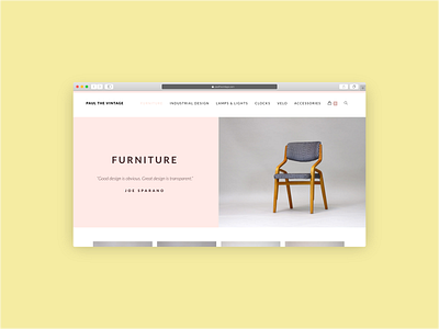 PAUL THE VINTAGE (E-Commerce) ecommerce elementor web design wordpress