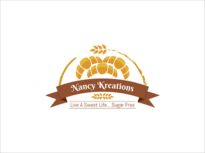 Nancy Kreations Logo bakery logo bakerylogo bread brown logo logo logodesign logofolio logos logotype