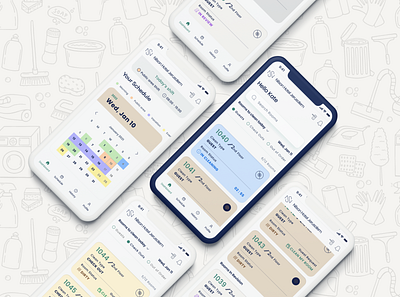 Hotel Housekeeping app app design employee hotel housekeeping interactiondesign schedule shift smart home ui uidesign user experience user interface ux uxdesign visual design web