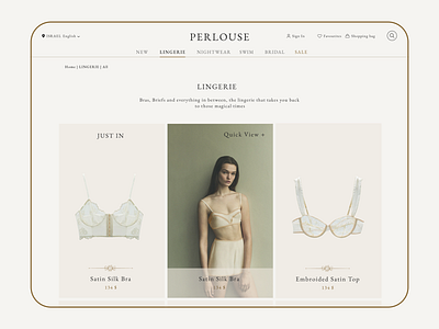 Products page lingerie e-commerce e commerce lingeie products page ui ui design user interface ux ux design vintage web web design website