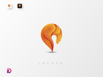 Locate | Logo Concept flat graphic design icon illustrator logo minimal typography vector