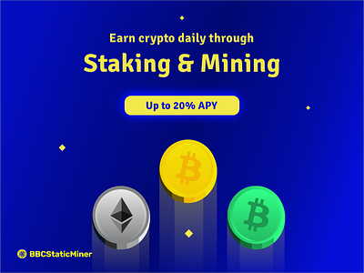 Earn Crypto Through Staking & Mining art asic binance bitcoin bitcoin cash blockchain blue branding crypto cryptocurrency design dogecoin ethereum ethereum mining graphic design litecoin mining mining bitcoin nft staking