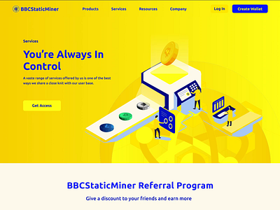 Services Page - You're Always in Control asic bitcoin bitcoin cash bitcoin mining blockchain crypto cryptocurrency design dogecoin dribblers ethereum ethereum classic illustration litecoin services services page staking ui user experience user interface