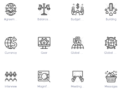 Business and Presentation business design icon icons icons set ui