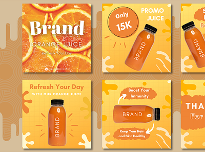 IG Promote - Orange Juice branding canva graphic design instagram promotion