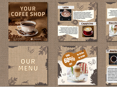 IG Promote - Coffe Shop branding canva graphic design instagram promotion