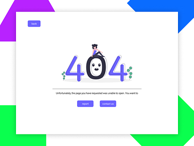 Day8 404page error design typography ui vector