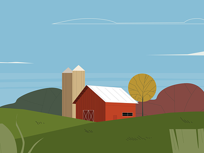 Peaceful Surroundings 2d 2d animation animation design farm farmer farming illustration motion graphics video
